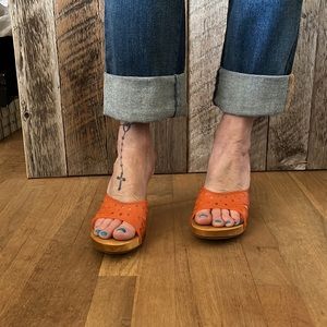 Vintage MIA Lucy Orange Heels